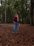 ELLIE OVERSIZED T-SHIRT - BURGUNDY